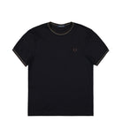 Fred Perry Twin Tipped T-Shirt Navy / Laurel Wreath Green / Carrington Brick T-Shirts M1588-W65 | Overkill