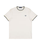 Fred Perry Twin Tipped T-Shirt Ecru / Tennis Yellow / Anchor Grey T-Shirt M1588V-46A | Overkill
