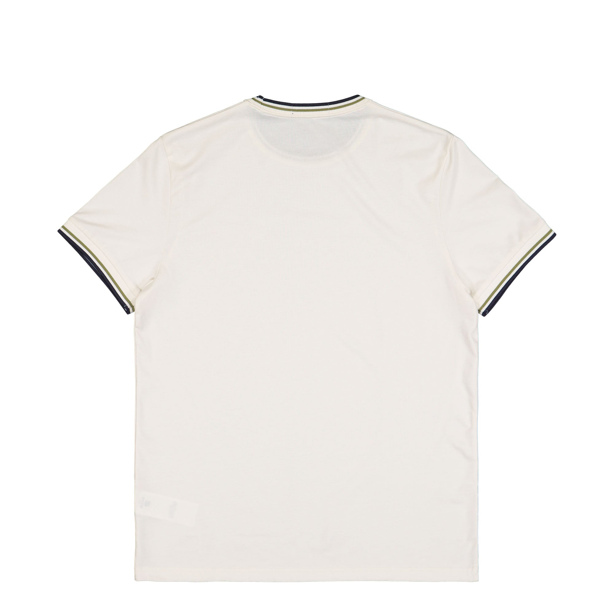 Fred Perry Twin Tipped T-Shirt Ecru / Tennis Yellow / Anchor Grey T-Shirt M1588V-46A Close-up | Overkill
