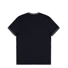 Fred Perry Twin Tipped T-Shirt Navy / Warm Oat / Burnt Tobacco T-Shirt M1588V-52A Close-up | Overkill

