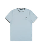 Fred Perry Twin Tipped T-Shirt Dusky Blue / Ecru / Laurel Wreath Green T-Shirt M1588V-80B | Overkill
