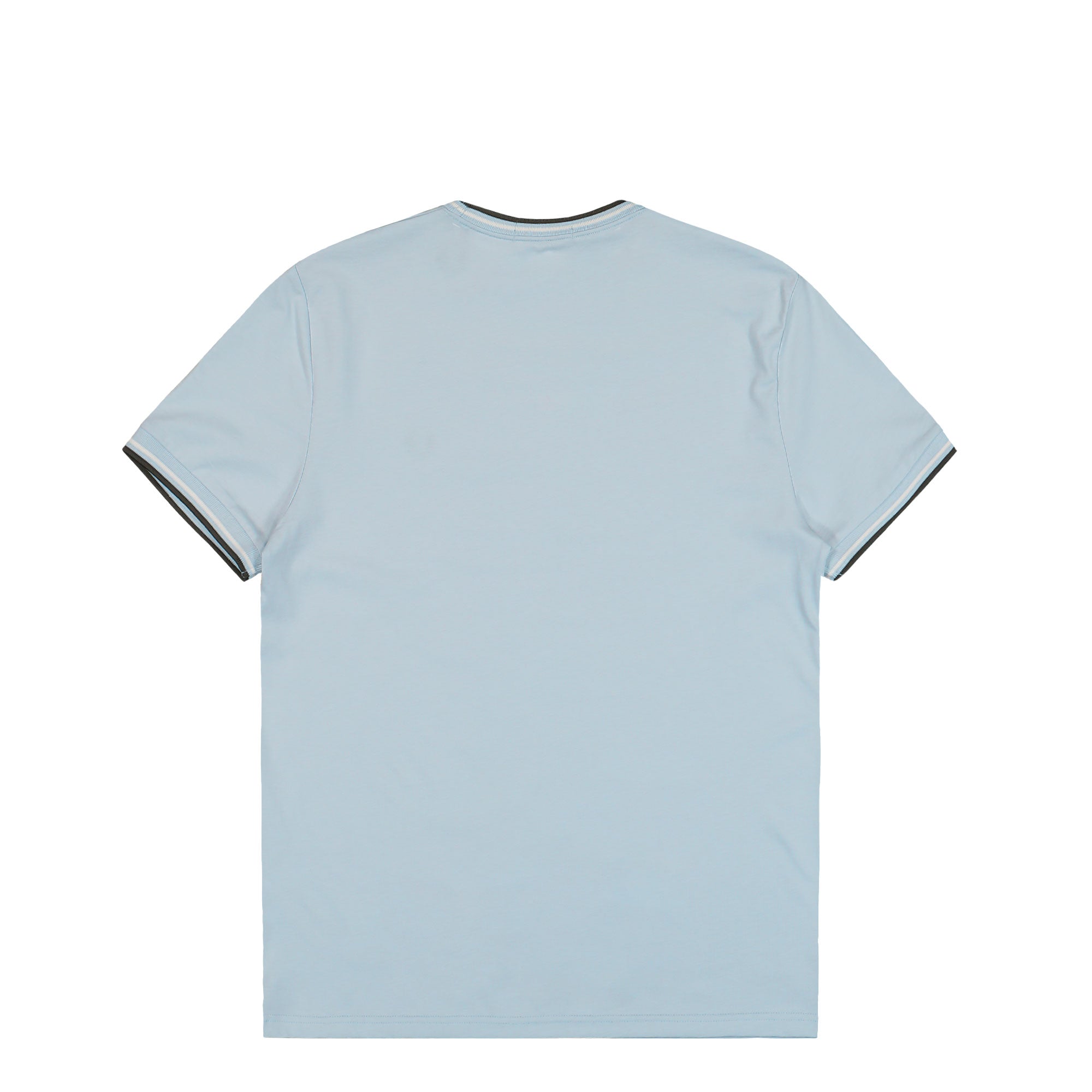 Fred Perry Twin Tipped T-Shirt Dusky Blue / Ecru / Laurel Wreath Green T-Shirt M1588V-80B Close-up | Overkill

