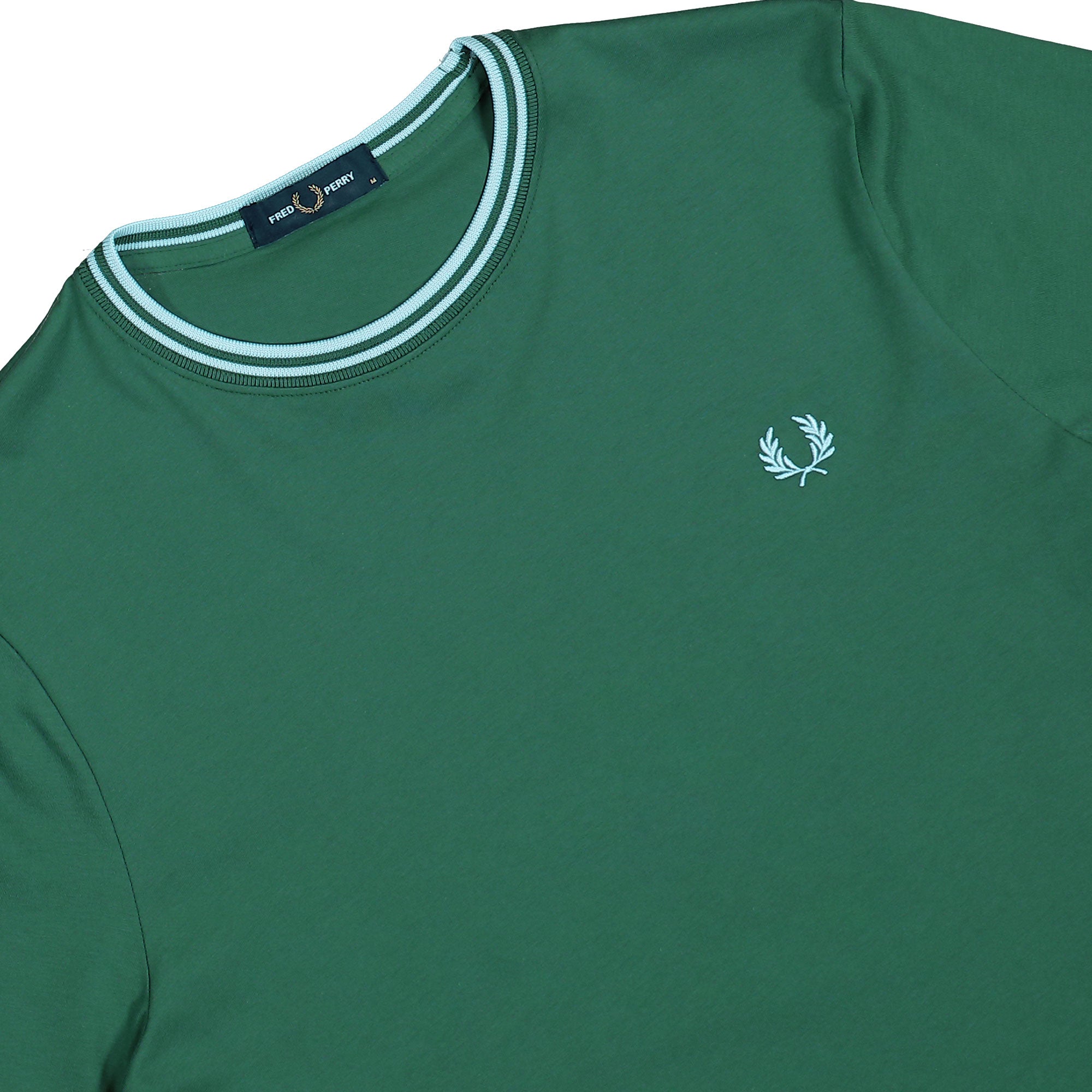 Fred Perry Twin Tipped T-Shirt Sport Green / Light Ice / Light Ice T-Shirt M1588V-81B Detailfoto | Overkill
