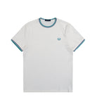 Fred Perry Twin Tipped T-Shirt Snow White / Deep Mint / Soho Eclipse T-Shirt M1588V-94A | Overkill
