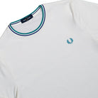 Fred Perry Twin Tipped T-Shirt Snow White / Deep Mint / Soho Eclipse T-Shirt M1588V-94A Detailfoto | Overkill
