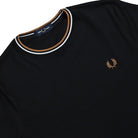 Fred Perry Twin Tipped T-Shirt Black T-Shirts M1588V-P69 Detailfoto | Overkill
