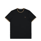 Fred Perry Twin Tipped T-Shirt Black / Warm Stone Grey / Shaded Grey T-Shirts M1588-U97 | Overkill