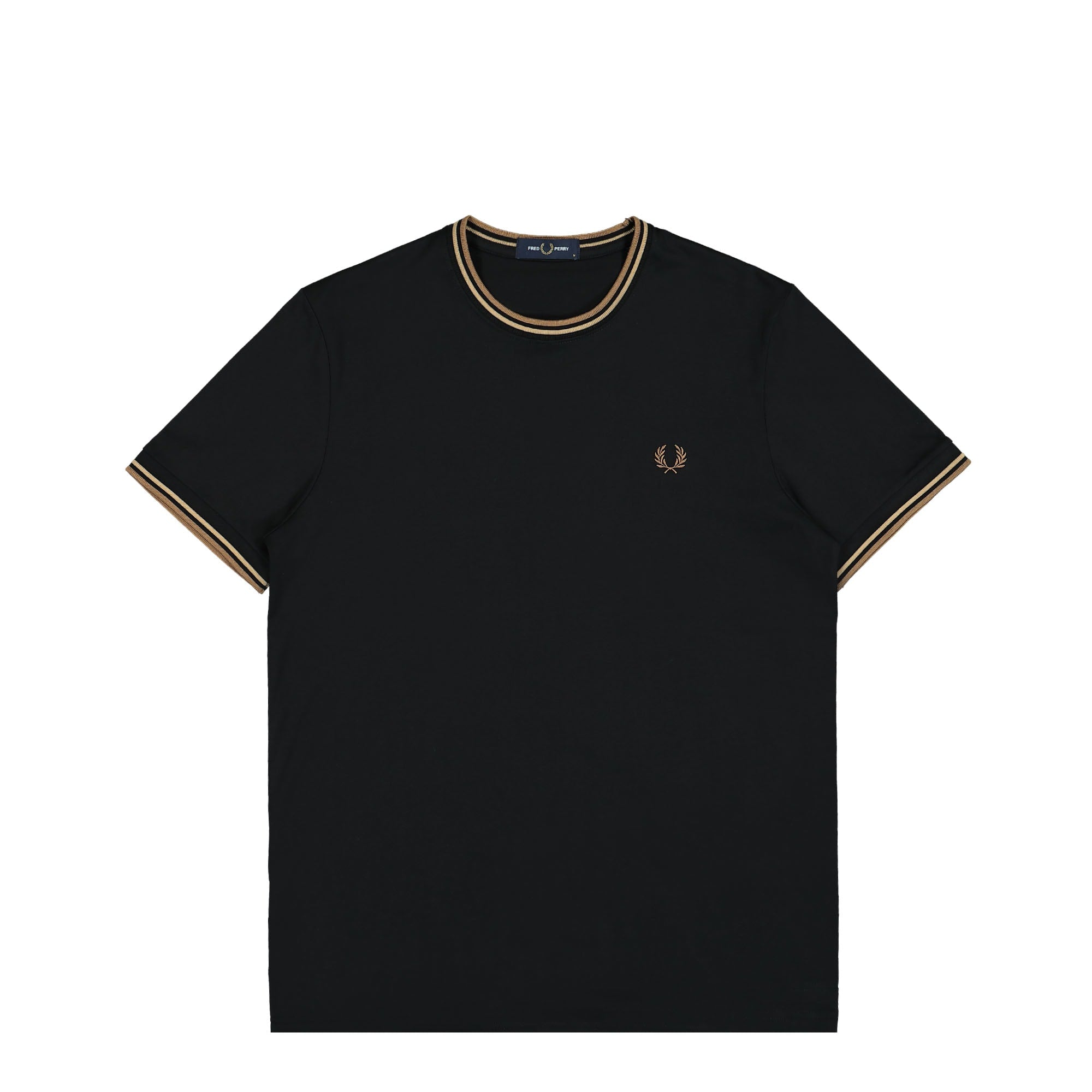 Fred Perry Twin Tipped T-Shirt Black / Warm Stone Grey / Shaded Grey T-Shirts M1588-U97 | Overkill
