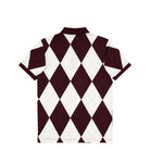 Fred Perry Argyle Print Polo Shirt Ecru / Oxblood Polo Shirts M1628-560 Close-up | Overkill