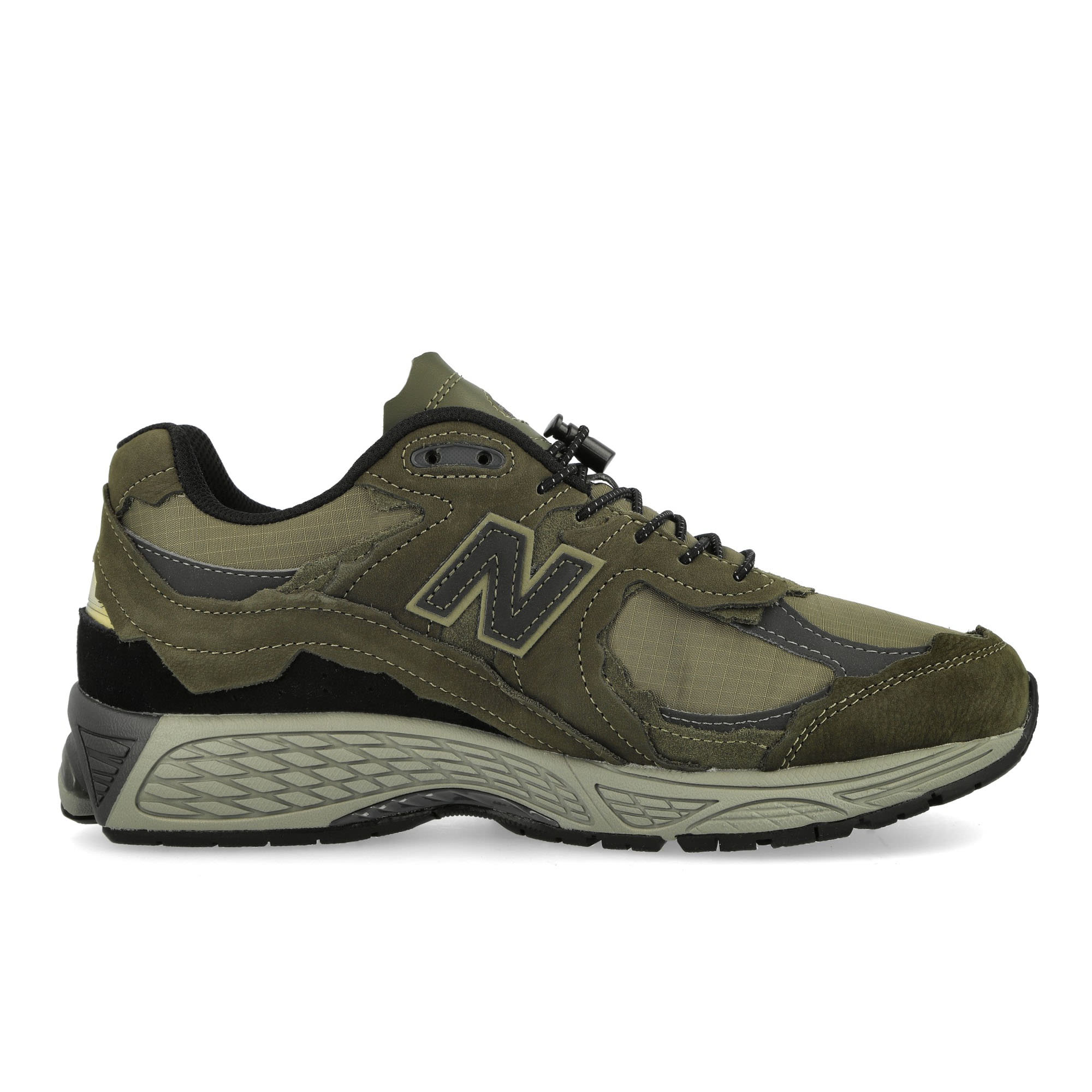 New Balance M2002RDN Dark Moss Blacktop Low Top Sneakers  Silhouette | Overkill