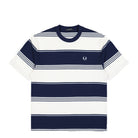 Fred Perry Heavyweight Striped T-Shirt Ecru T-Shirt M2410-560 | Overkill
