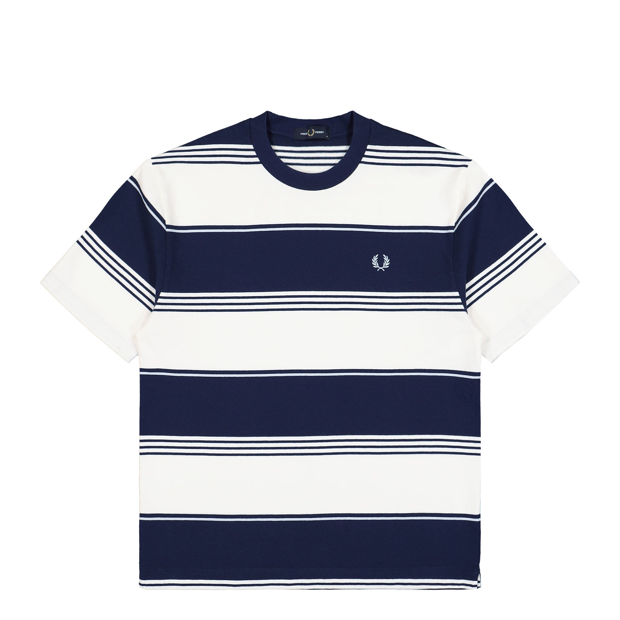 Fred Perry Heavyweight Striped T-Shirt Ecru T-Shirt M2410-560 | Overkill
