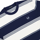 Fred Perry Heavyweight Striped T-Shirt Ecru T-Shirt M2410-560 Detailfoto | Overkill
