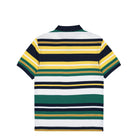 Fred Perry Striped Relaxed Polo Shirt Lemon Barley Polo Shirts M2423-26A Close-up | Overkill
