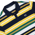 Fred Perry Striped Relaxed Polo Shirt Lemon Barley Polo Shirts M2423-26A Detailfoto | Overkill
