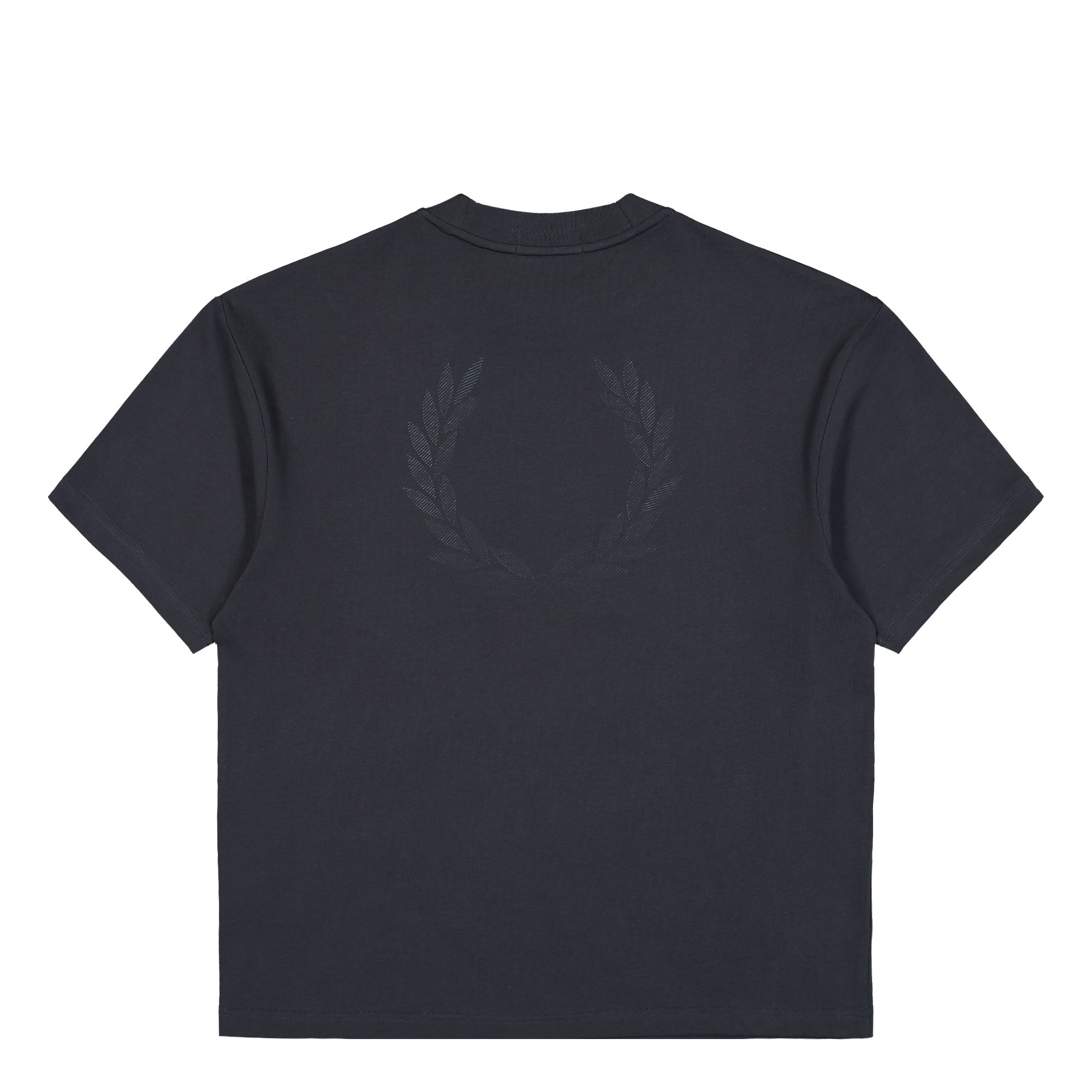 Fred Perry Back Print LRL Wreath T-Shirt Anchor Grey T-Shirt M2474-297 Close-up | Overkill
