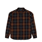 Fred Perry Twill Tartan Shirt Rich Brown Shirt M3457-33C | Overkill
