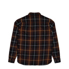 Fred Perry Twill Tartan Shirt Rich Brown Shirt M3457-33C Close-up | Overkill
