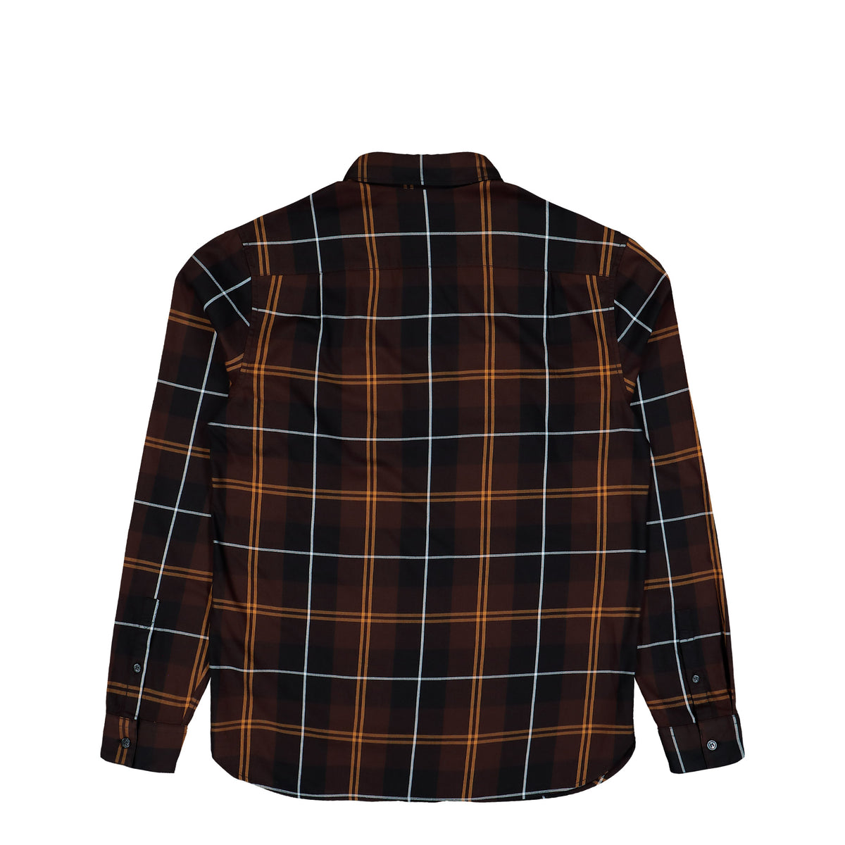 Fred Perry Twill Tartan Shirt Rich Brown Shirt M3457-33C Close-up | Overkill
