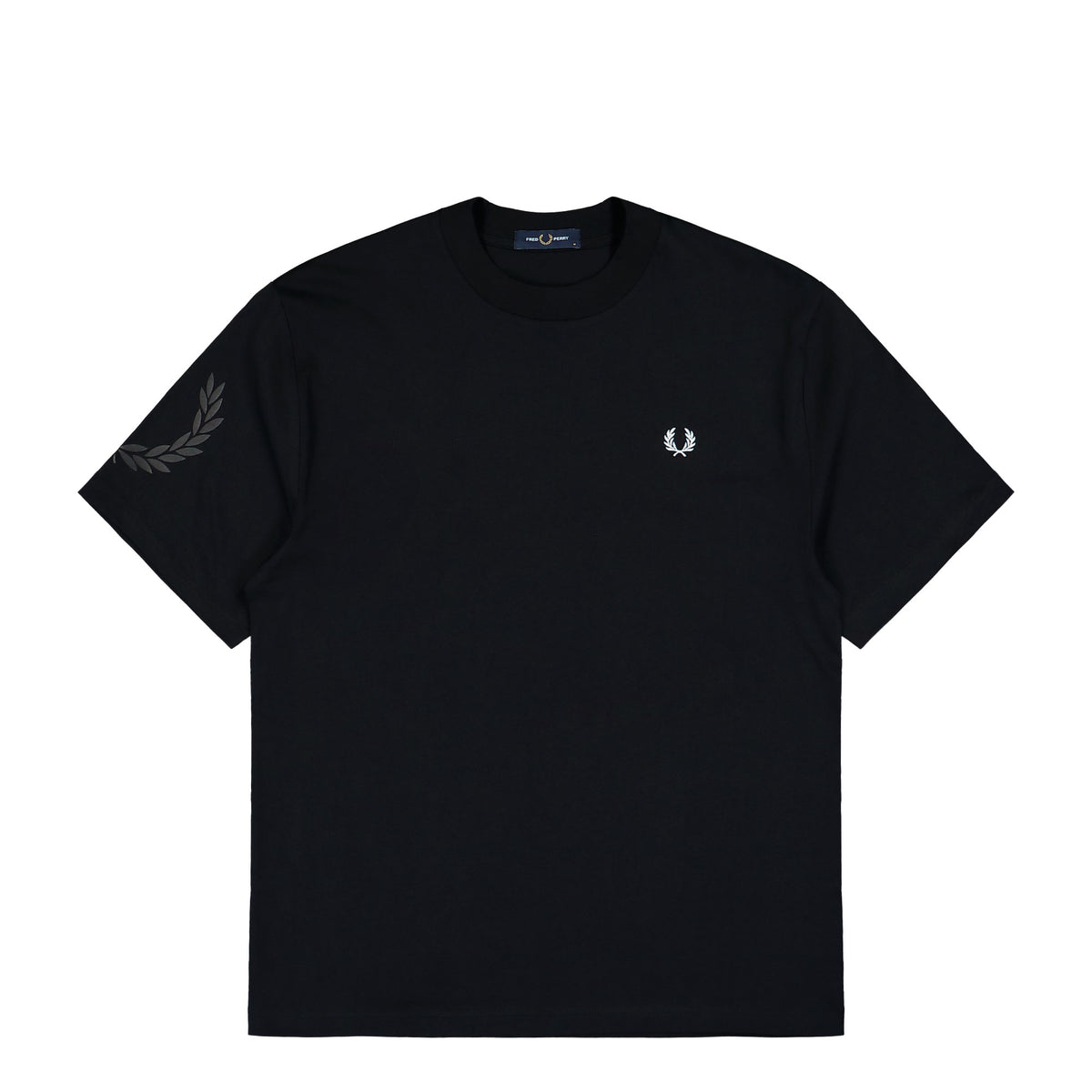 Fred Perry Reflective Laurel Wreath T-Shirt Black T-Shirt M3491-102 | Overkill
