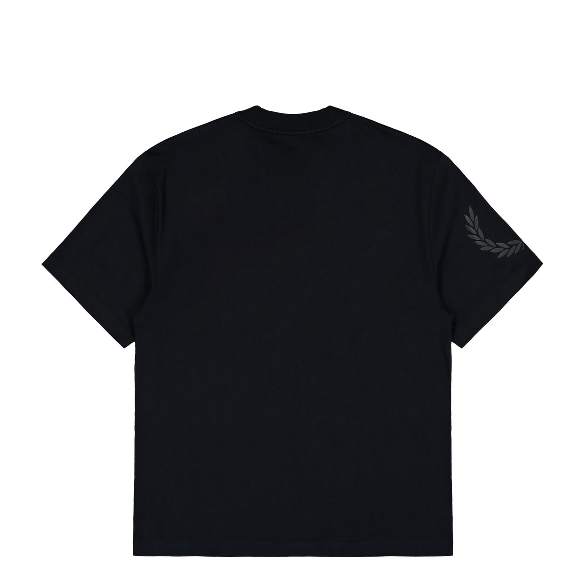 Fred Perry Reflective Laurel Wreath T-Shirt Black T-Shirt M3491-102 Close-up | Overkill
