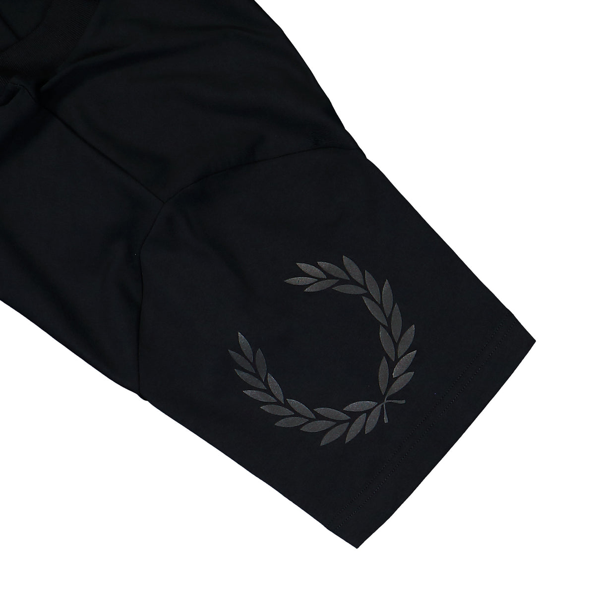 Fred Perry Reflective Laurel Wreath T-Shirt Black T-Shirt M3491-102 Detail View 1 | Overkill
