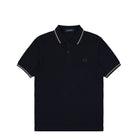 Fred Perry Twin Tipped Fred Perry Shirt Navy Blue / Warm Beige / Burnt Tobacco Polo Shirts M3600-52A | Overkill