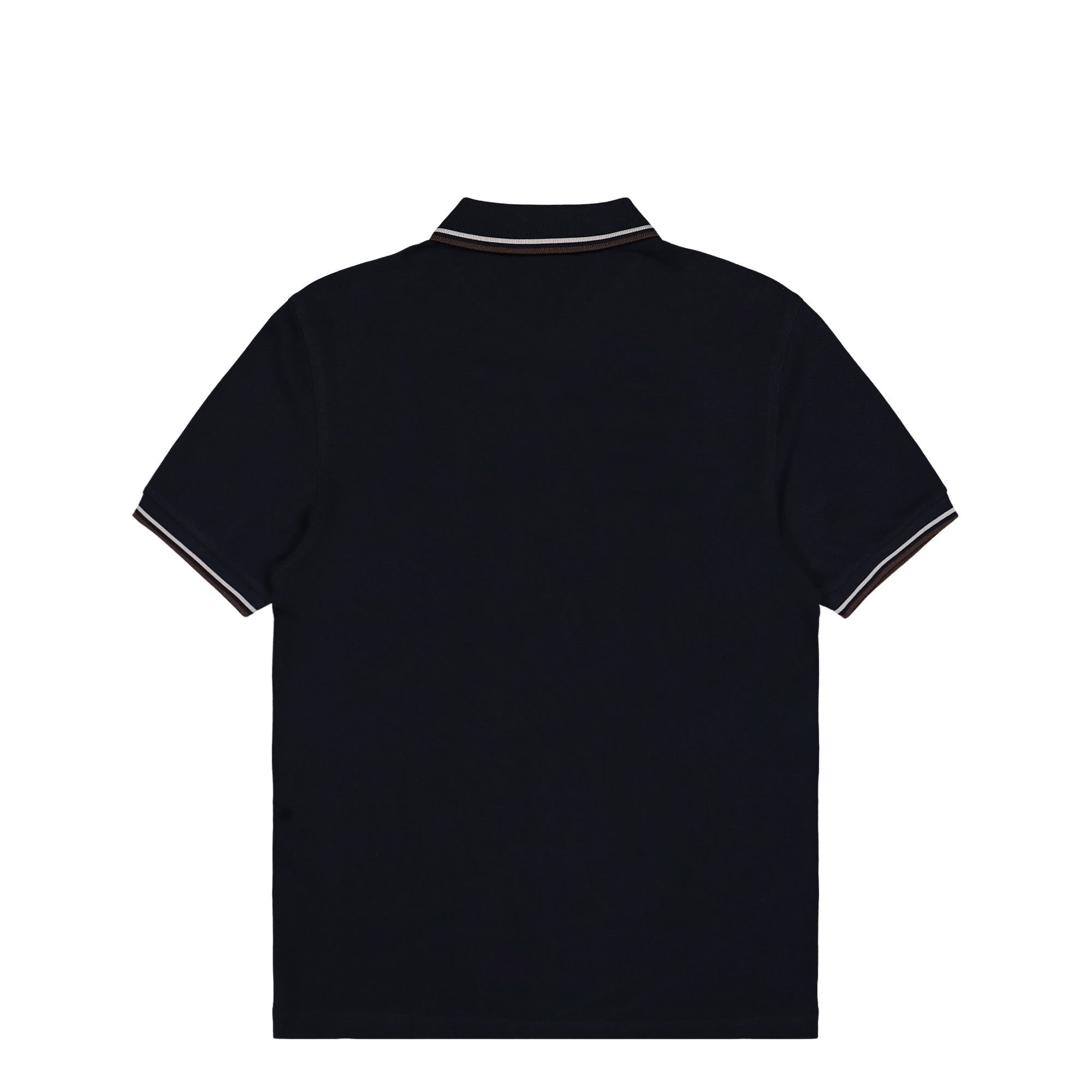 Fred Perry Twin Tipped Fred Perry Shirt Navy Blue / Warm Beige / Burnt Tobacco Polo Shirts M3600-52A Close-up | Overkill