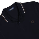 Fred Perry Twin Tipped Fred Perry Shirt Navy Blue / Warm Beige / Burnt Tobacco Polo Shirts M3600-52A Detailfoto | Overkill