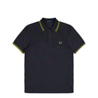 Fred Perry Twin Tipped Fred Perry Shirt Anchor Grey / Tennis Ball Yellow Polo Shirts M3600-58A | Overkill
