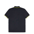 Fred Perry Twin Tipped Fred Perry Shirt Anchor Grey / Tennis Ball Yellow Polo Shirts M3600-58A Close-up | Overkill
