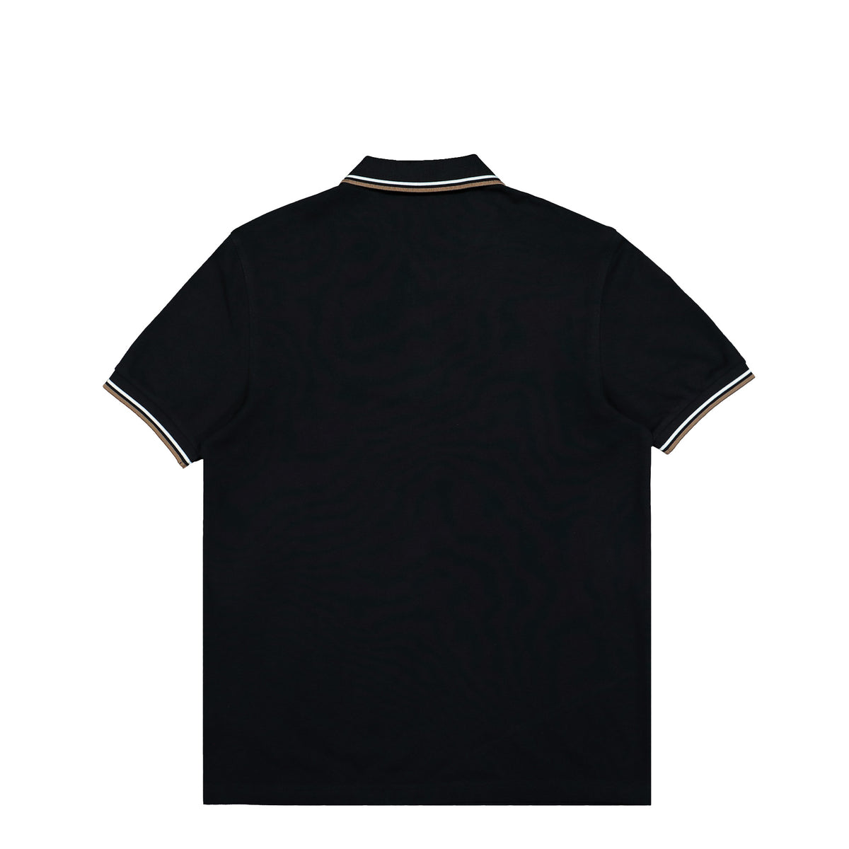Fred Perry Twin Tipped Fred Perry Shirt Black And White / Snow White / Bronze Polo Shirt M3600-59D Close-up | Overkill
