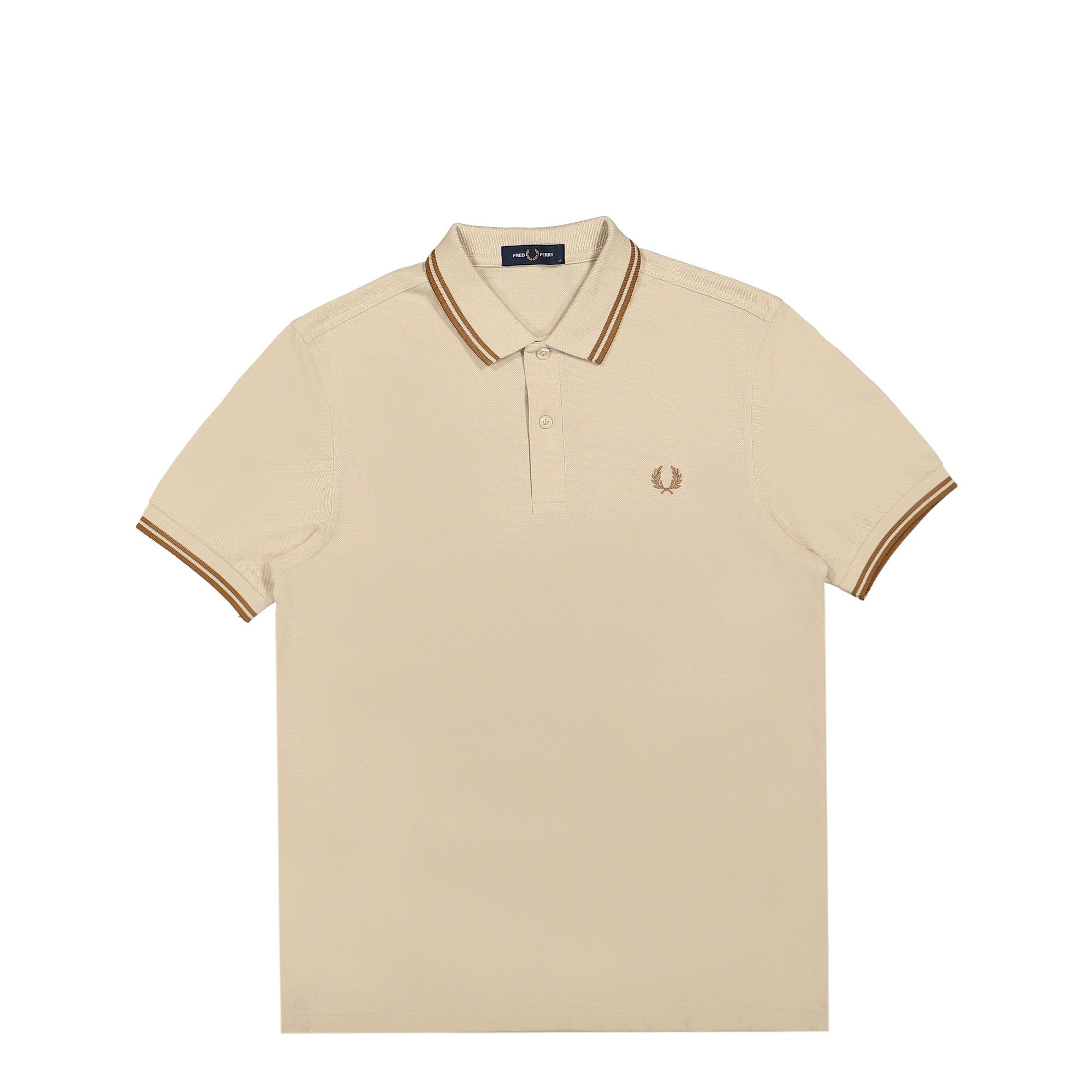 Fred Perry Twin Tipped Fred Perry Shirt Oatmeal Polo Shirts M3600-691 | Overkill