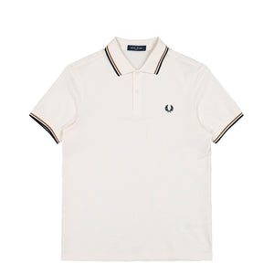 Fred Perry Twin Tipped Fred Perry Shirt Ecru / Dark Caramel / Black Polo Shirts M3600-79B | Overkill
