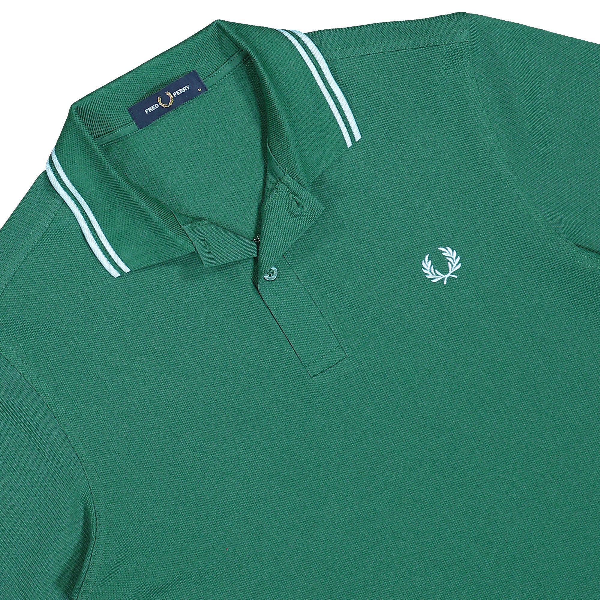 Fred Perry Twin Tipped Fred Perry Shirt Sport Green / Light Ice / Light Ice Polo Shirts M3600-81B Detailfoto | Overkill
