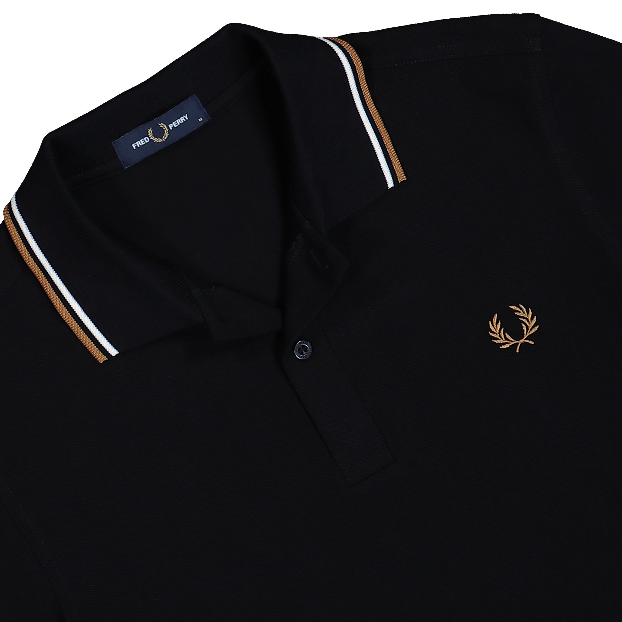 Fred Perry Twin Tipped Fred Perry Shirt Ace Blue / Snow White / Tennis Blue Black M3600-P69 Detailfoto | Overkill
