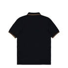 Fred Perry Twin Tipped Fred Perry Shirt Black / Shaded Stone Polo Shirt M3600-S77 Close-up | Overkill
