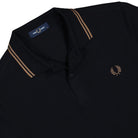 Fred Perry Twin Tipped Fred Perry Shirt Black / Shaded Stone Polo Shirt M3600-S77 Detailfoto | Overkill
