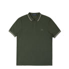 Fred Perry The Twin Tipped FP Shirt Hunting Green / Light Oyster / Laurel Wreath Polo Shirts M3600-W92 | Overkill
