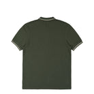 Fred Perry The Twin Tipped FP Shirt Hunting Green / Light Oyster / Laurel Wreath Polo Shirts Material | Overkill