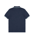Fred Perry Twin Tipped Fred Perry Shirt Dark Airforce / Light Ice / Bay Leaf Polo Shirt M3600-Z47 Close-up | Overkill

