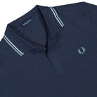 Fred Perry Twin Tipped Fred Perry Shirt Dark Airforce / Light Ice / Bay Leaf Polo Shirt M3600-Z47 Detailfoto | Overkill
