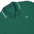 Fred Perry Twin Tipped Fred Perry Shirt Sport Green / Track Blue Polo Shirt M3600-Z59 Detailfoto | Overkill
