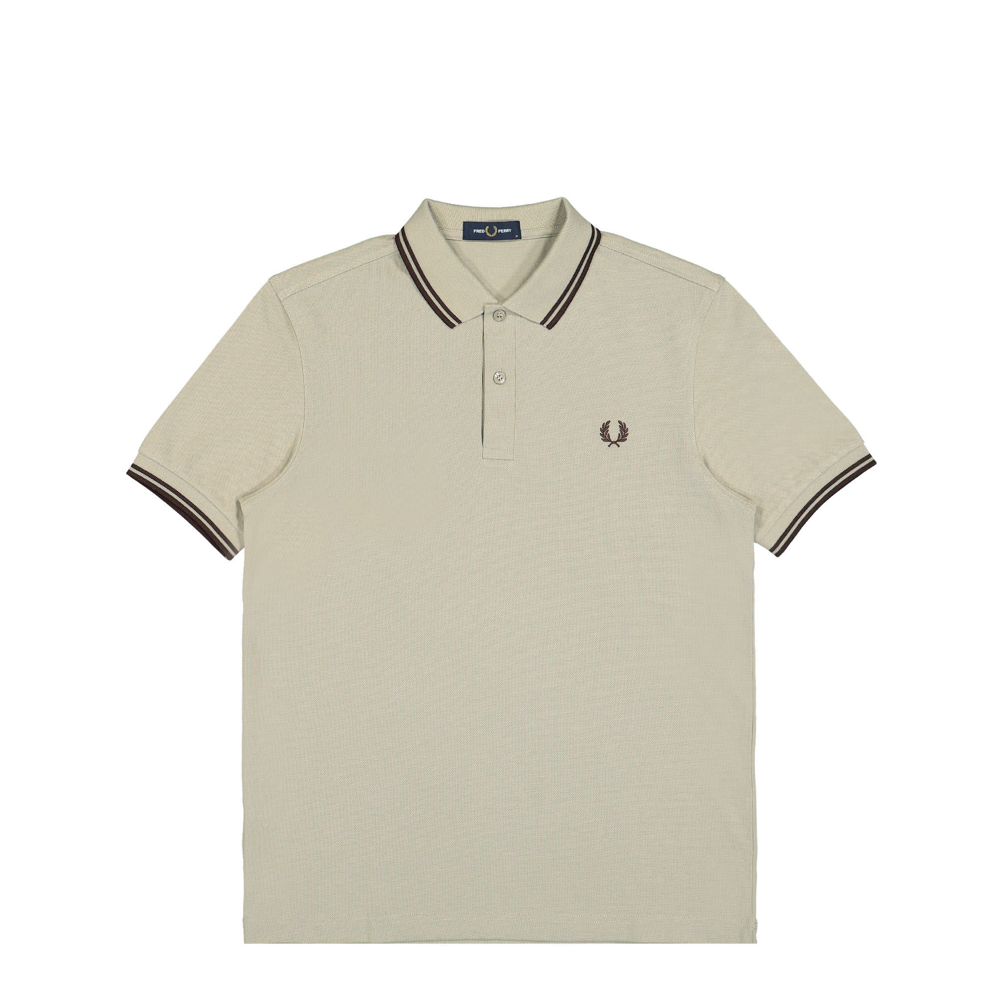 Fred Perry Twin Tipped Fred Perry Shirt Warm Grey / Brick Polo Shirts M3600-U84 | Overkill
