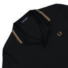 Fred Perry Twin Tipped Fred Perry Shirt Black / Warm Stone Grey / Shaded Stone Grey Polo Shirts Close-up | Overkill