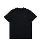 Fred Perry Contrast Tape Ringer T-Shirt Black T-Shirt M4613-236 | Overkill
