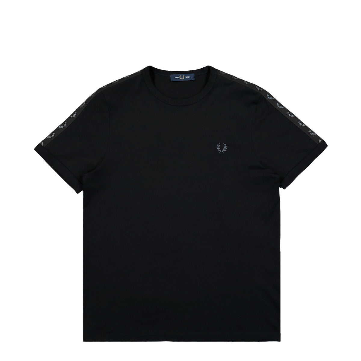 Fred Perry Contrast Tape Ringer T-Shirt Black T-Shirt M4613-236 | Overkill

