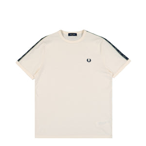 Fred Perry Contrast Tape Ringer T-Shirt Ecru T-Shirt M4613-30B | Overkill
