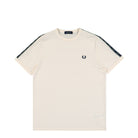 Fred Perry Contrast Tape Ringer T-Shirt Ecru T-Shirt M4613-30B | Overkill
