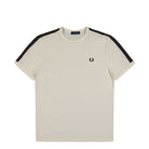 Fred Perry Contrast Tape Ringer T-Shirt Ecru / Burnt Tobacco T-Shirt M4613-42A | Overkill
